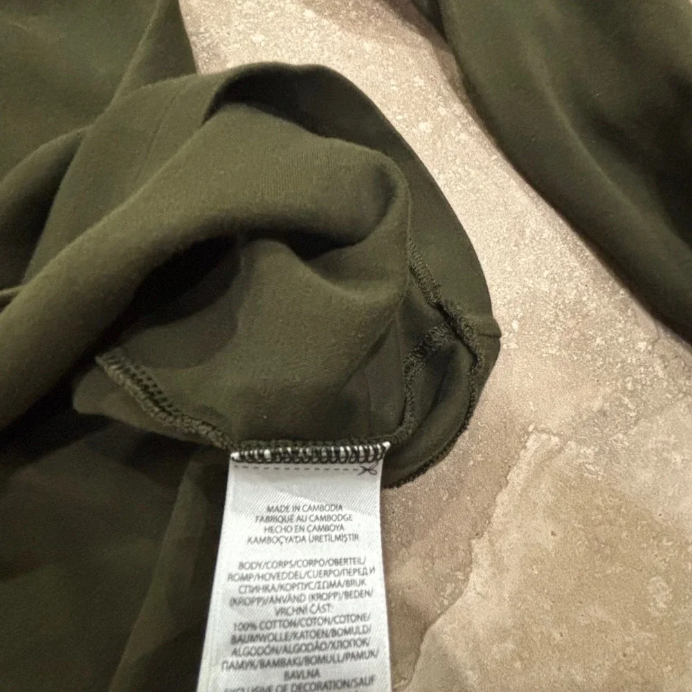 Polo Ralph Lauren Mens Olive Green Cotton Turtleneck Long Sleeve Shirt Size M